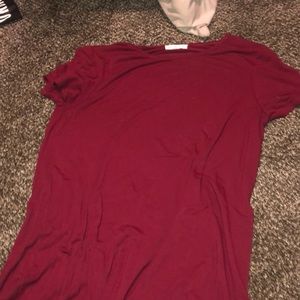 Maroon t shirt dress